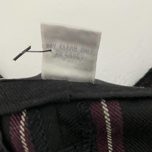 The Limited Womens Striped Trousers size 4 Black White Purple High Rise Wide Leg - Picture 7 of 7